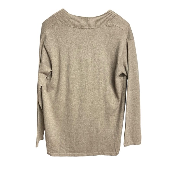 J.Jill Pure Jill Women Tan Cotton Cashmere V-Neck Pullover Tunic Sweater Size S - Picture 10 of 10